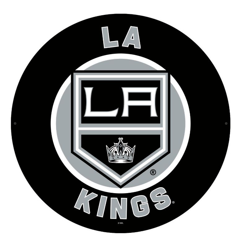 Evergreen Ultra-Thin Edgelight LED Wall Decor, Round, Los Angeles Kings- 23 x 23 Inches Made In USA, 1 of 7