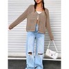 Women's Lightweight Crochet Cardigan Open Front Tie Shrug Knit Crop Top Summer Cardigan - 2 of 4