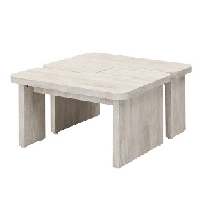 Maliang 47.24 x 23.62" & 35.43 x 31.49" Detachable Coffee Table, L Shape Farmhouse Coffee Table for Living Room - 1 of 4