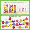 Wooden Fruit Stacking Toy Set with Lacing Beads and Shape Sorter, STEM Activity for Ages 3-5 - 4 of 4