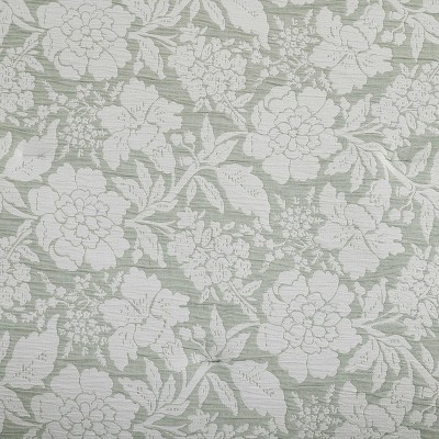 Sage Green Floral Reversible Full Bedding Set with Matelasse Weave