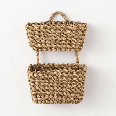 Set Of 2 Hanging Seagrass Wall Baskets Threshold Designed With Studio Mcgee Target - Round Wicker Baskets To Hang On Wall