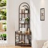VYNXARIA Metal Frame 4 - Tier Corner Bookshelf: A Modern Style Plant Stand and Storage Solution - 2 of 4