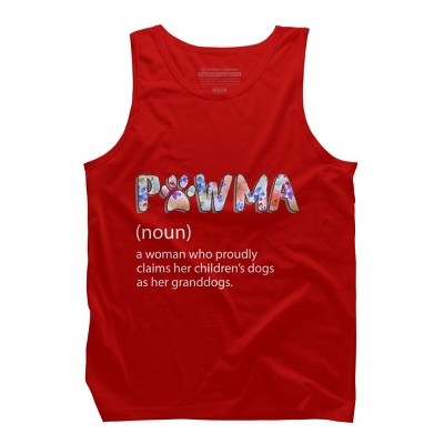 Men's Design By Humans Grandmother Loves Grandogs Pawma By littlesenh1 Tank Top