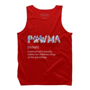Men's Design By Humans Grandmother Loves Grandogs Pawma By littlesenh1 Tank Top - 1 of 2