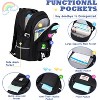 Girls Backpack 3-Piece Set – Black School Bag with Multiple Pockets, Lightweight Bookbag with Lunch Bag & Pencil Case for Teens and Students - 4 of 4