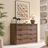 Zeus & Ruta Fluted 52" Modern Wood Dresser with 8 Drawers, Curved Design for Living Room & Hallway Storage - 4 of 4