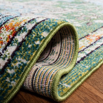 Madison 6' x 9' Green Turquoise Synthetic Area Rug