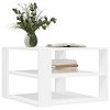 vidaXL Coffee Table White Engineered Wood Small Coffee Table Square - 3 of 4