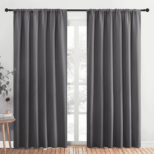 NICETOWN Blackout Curtains Rod Pocket Thermal Insulated Privacy Drapes (2 Panels) - 1 of 4