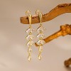 Cubic Zirconia Earrings - 14K Gold Plated Cubic Zirconia CZ Wedding Earrings for Women Bridal Bridesmaid - 4 of 4