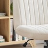 Cross-Legged Chair,No Wheels Armless Swivel Home Office Chair - 3 of 4