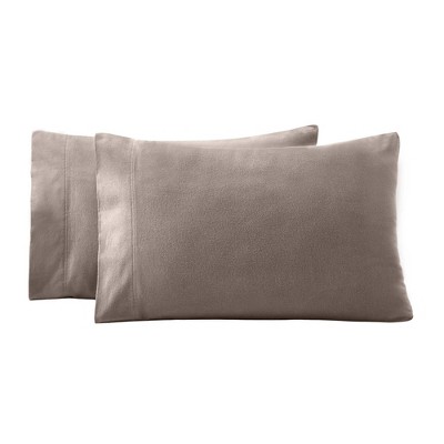 Flannel Cotton Solid Pillowcases, Set of 2 by Blue Nile Mills
