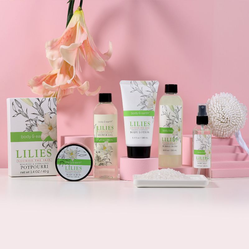 Body & Earth 9-Piece Lily Gift Set , 3 of 5