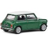 1994 Mini Cooper Sport British Racing Green with White Top and Stripes 1/43 Diecast Model Car by Solido - 3 of 4
