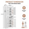 Metal Kitchen Pantry Cabinet 72" Storage with Adjustable Shelves Stainless Steel Frame Freestanding Cabinet for Kitchen Bathroom-Tanpinhause - 3 of 4