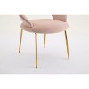 PAGED Dining Chairs with Curved Backrest, Upholstered Living Room Chairs with Golden Metal Legs for Living Room, Restaurant - 4 of 4