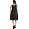 Plus Size Sleeveless Midi Fit and Flare Pocket Dress - 24seven Comfort Apparel™ - 3 of 4