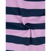 Leveret Matching Family Pajamas – Purple & Navy Stripes – 100% Cotton – Customizable for Personalization - 3 of 4