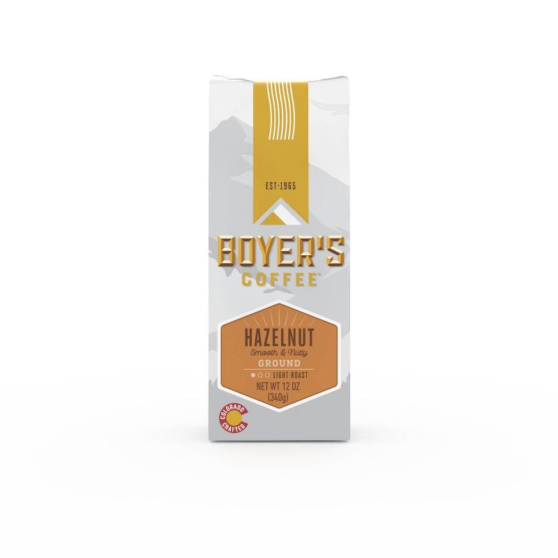 Boyer&#39;s Coffee Hazelnut Light Roast Ground Coffee - 12oz, 1 of 5