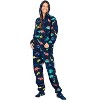 Footed Pajamas - Dinosaur Kingdom Adult Hoodie Fleece One Piece - image 3 of 4