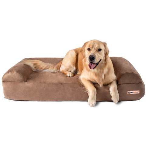 Big Barker 7 Pillow Top Orthopedic Dog Bed Headrest Edition, Giant, Khaki