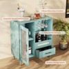Modern Wine & Coffee Bar Cabinet – Liquor Storage Sideboard with Tempered Glass Doors & Drawers, for Home Kitchen, Dining Room, Living Room - 4 of 4