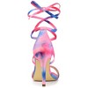 Allegra K Women's Tie Dye Lace Up Stiletto Heel Sandals - 3 of 4
