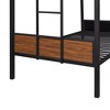 NicBex Twin Size Bunk Bed Metal Bed Frame with Full Length Guardrail, Headboard and Ladder for Bedroom, Dormitory, No Box Spring Required - 4 of 4