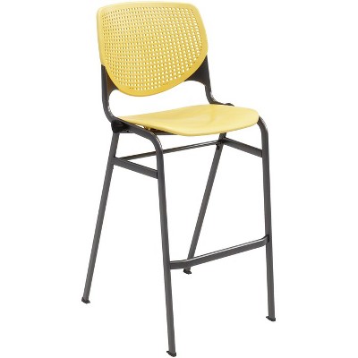 KFI Barstool Chair - Black Steel Frame - Polypropylene Seat