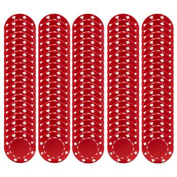 Poker Chips – 100-Piece Set of 11.5-gram Blackjack Chips with Suited Design by Trademark Poker (Red)