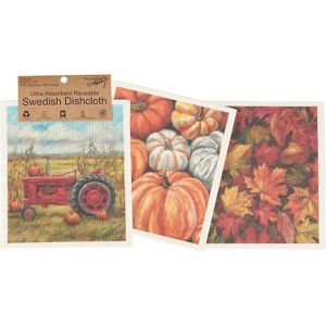 Primitives by Kathy Swedish Discloth Set - Fall Farm - 1 of 4