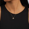 Evil Eye Necklace: 14K Gold Plated Blue CZ Diamond Boho Pendant for Women, Protection Gift - 2 of 4