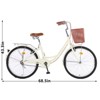 24/26 Inch Women's Beach Cruiser Bike, Women's Bike with Basket, Single Speed, Straddle Bike, Commuter Bike, Women's Adult with Adjustable Seat - 2 of 4