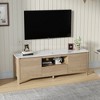 58"W/70"W Modern TV Stand Entertainment Center TV Cabinet with Drawer and Shelf, Natural Wood Wash-ModernLuxe - 3 of 4