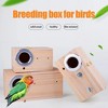 Coucheta Outdoor Bird House - Wooden Hanging Breeding Box for Parrots, Parakeets, Cockatiels; Ideal for Garden & Patio Use - 4 of 4