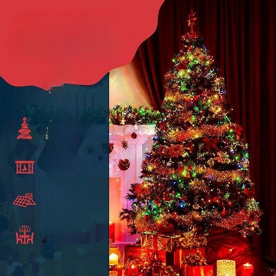 PREXTEX 40 Feet Christmas Lights- 200 Lights, Multicolored