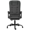 vidaXL Massage Reclining Office Chair Black Faux Leather - 3 of 4