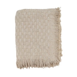 Saro Lifestyle Warm Waffle Weave Throw - 1 of 4