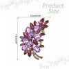 Unique Bargains Women's Flower Leaf Rhinestone Vintage Brooch Pin - 2 of 4