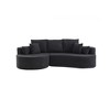 106'' Chenille L-Shaped Curved Sectional Sofas with Chaise, 7 Soft Pillows and Cloud-Like Foam - 3 of 4