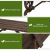 VYNXARIA Outsunny 2-Person Wooden Garden Bench - Rustic Wagon Wheel Design for Outdoor Charm - 2 of 4