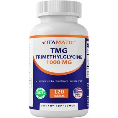 TMG Supplements 1000mg - 120 Vegetarian Tablets
