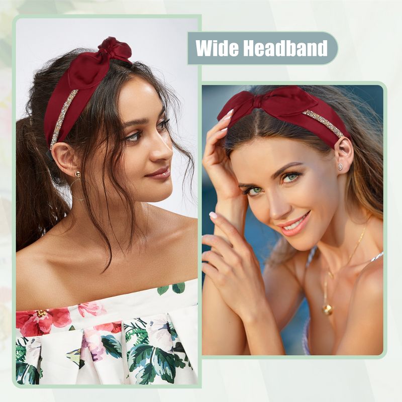 Unique Bargains Women's Bunny Ears Wide Bow Headbands, 2 of 7