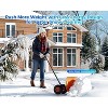 Snow Shovel with Wheels, 29" Snow Plow Shovel Angle Height Adjustable Padded Handle Efficient Snow Clean Tool - 2 of 4