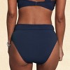 Women's Dark Navy Blue High-Waisted Bikini Bottoms - Cupshe - 2 of 3