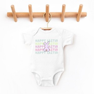 The Juniper Shop Pastel Happy Easter Stacked Baby Bodysuit - 1 of 2
