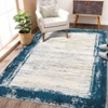 Modern Bordered Area Rugs for Bedroom Machine Washable Living Room Rug - 3 of 4