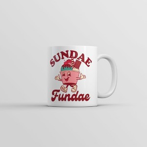 Crazy Dog T-Shirts Sundae Fundae Mug Funny Sarcastic Ice Cream Graphic Novelty Coffee Cup-11oz - 1 of 4