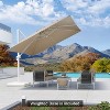 PURPLE LEAF Patio Umbrella White Cantilever Offset Umbrella Square Outdoor Umbrella with 360-degree Rotation for Garden Deck Pool - 2 of 4